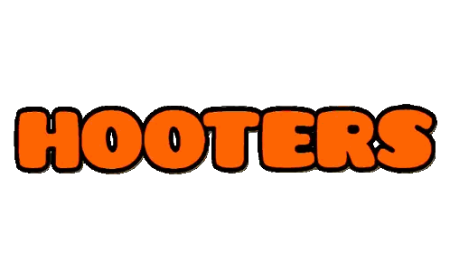 Hooters Logo Orange And Black Sticker