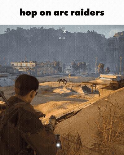 Hop On Arc Raiders Video Game Screenshot GIF