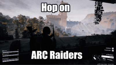 Hop On Arc Raiders Video Game Screenshot GIF