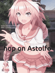 Hop On Astolfo Sexy School Girl Clothes GIF