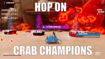 Hop On Crab Champions Screenshot GIF
