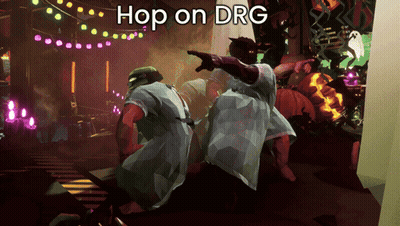Hop On Drg Video Game Poster GIF