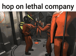 Hop On Lethal Company Broom Fight GIF