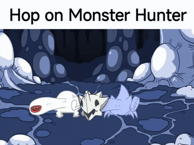Hop On Monster Hunter Cartoon GIF