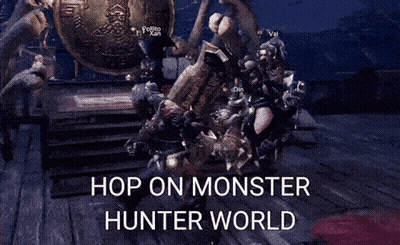 Hop On Monster Hunter World GIF