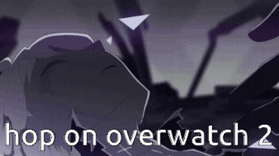 Hop On Overwatch 2 Poster With Cartoon Character GIF