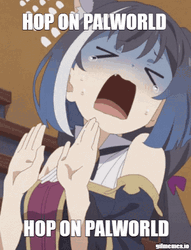 Hop On Palworld Crying Anime Girl GIF