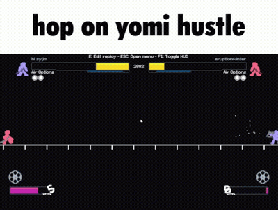 Hop On Yomi Hustle Video Game Screenshot GIF