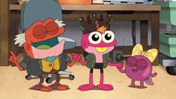 Hop Pop Sprig And Polly Plantar Dancing And Singing Amphibia GIF