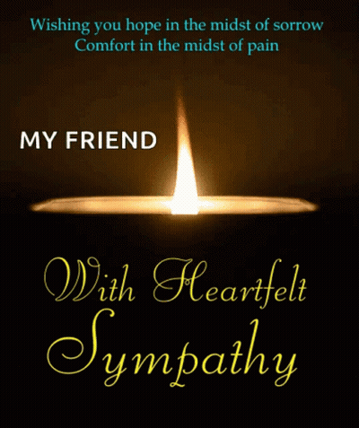 Hope In Sorrow Comfort In Pain Sympathy Card GIF
