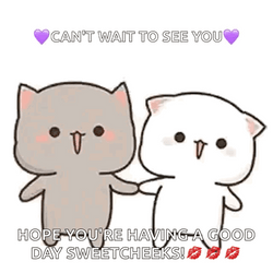 Hope You're Having A Good Day Cute Cat Kiss GIF