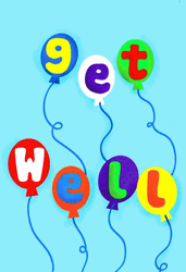 Hope Youre Feeling Better Blinking Balloons GIF