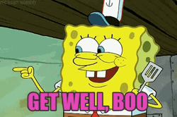 Hope Youre Feeling Better SpongeBob SquarePants Flying Kiss GIF