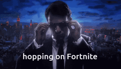 Hopping On Fortnite Building GIF