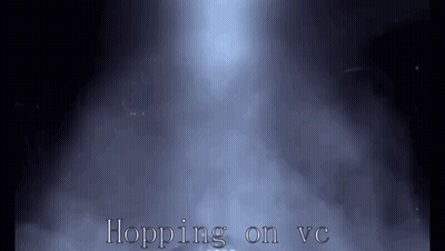 Hopping On VC Text GIF