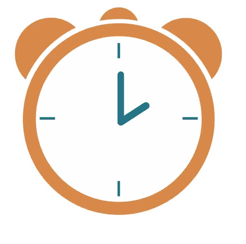 Hora De Envio Logo With Clock Sticker