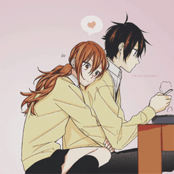 Horimiya  Kyoko Hori' Hugging Izumi Miyamura GIF