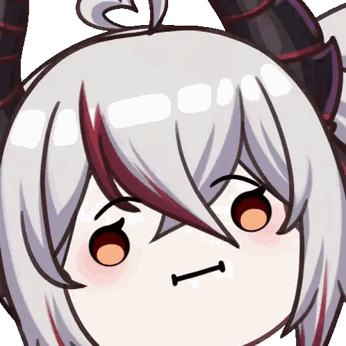 Horned Cartoon Character Making Face With Letter I Sticker