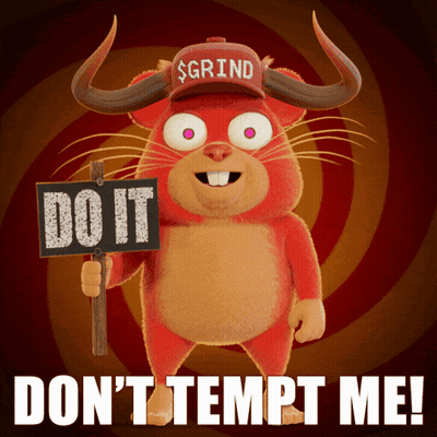 Horned Cartoon Holding Do It Sign GIF