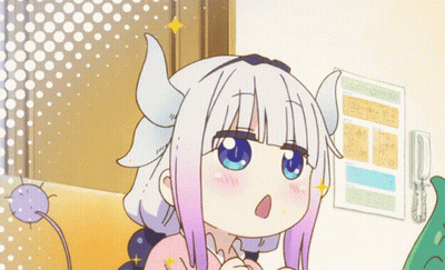 Horned Girl Sitting By Sign GIF