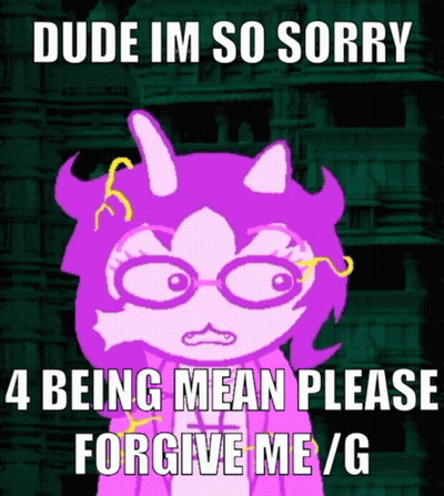 Horned Glasses Character Saying Dude Im Sorry GIF