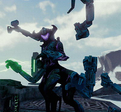 Horned Monster With Purple Eye GIF