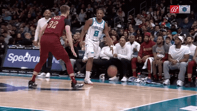 Hornets Player 8 Dribbling Basketball GIF