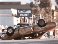 Horrible Burning Car Crash GIF