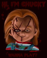 Horror Movie Chucky Eyes Blinking GIF