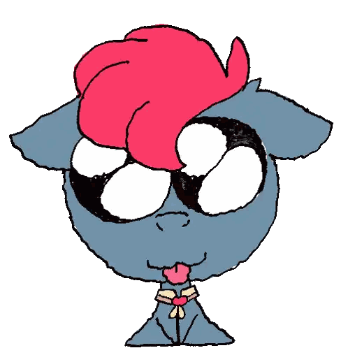 Horse Drawing With Red Mane Sticker