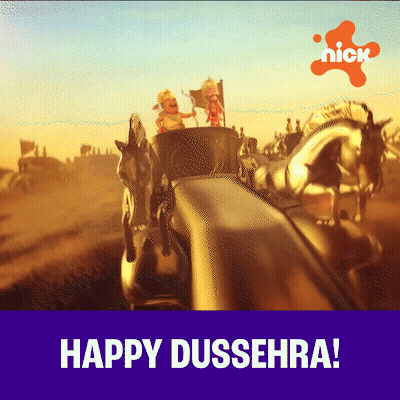 Horse Drawn Carriage Happy Dussehra GIF