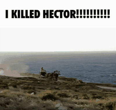 Horse Drawn Carriage With I Killed Hector GIF