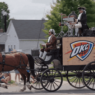 Horse Drawn Carriage With OKC Logo GIF