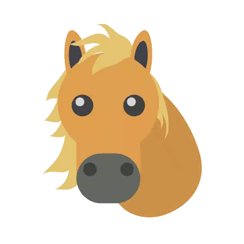 Horse Head With Tongue Out Sticker