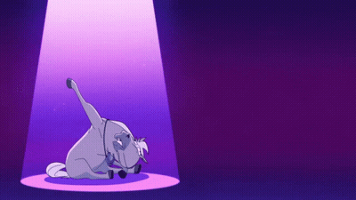 Horse Laying On Ground In Spotlight GIF