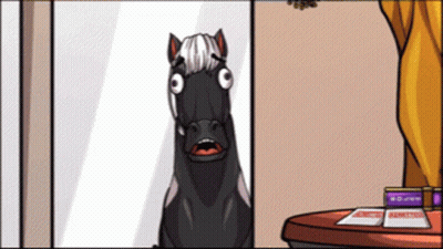 Horse Looking Out Window Next To No Smoking Box GIF