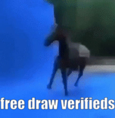 Horse On Blue Background Free Draw GIF