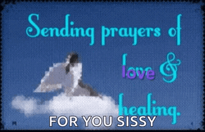 Horse On Cloud Sending Prayers Of Love GIF