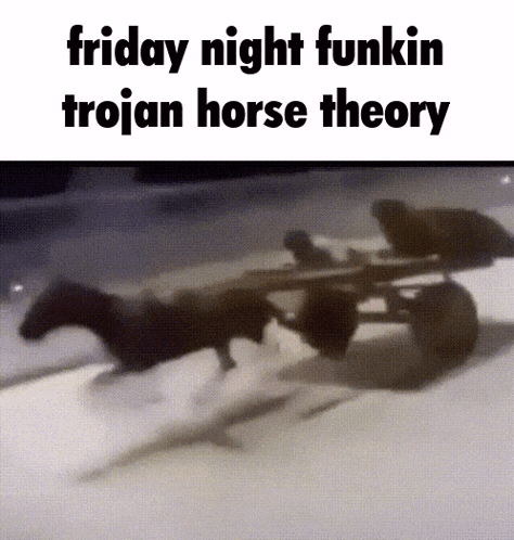 Horse Pulling Cart Friday Night Funkin Trojan Horse Theory GIF