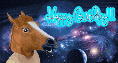 Horse Saying Happy Birthday GIF