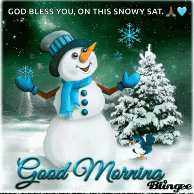 Horse Standing In Snow Good Morning GIF