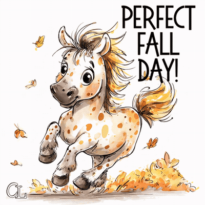 Horse With Perfect Fall Day GIF