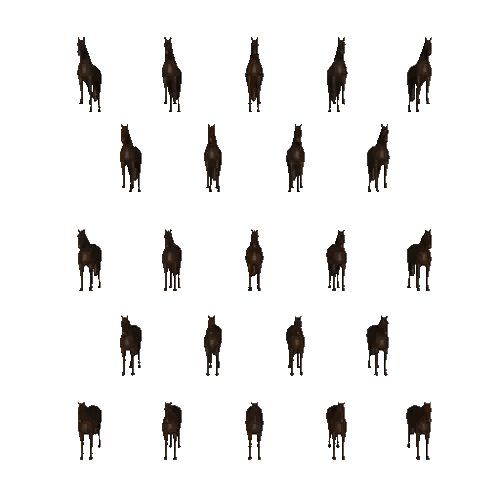 Horses Standing Together Sticker