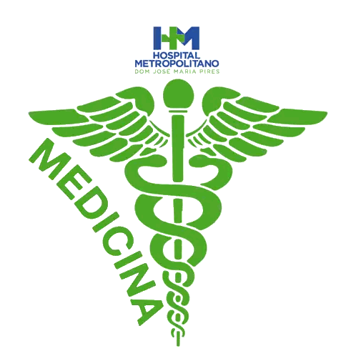 Hospital Metropolitano Logo With Caduceus Sticker