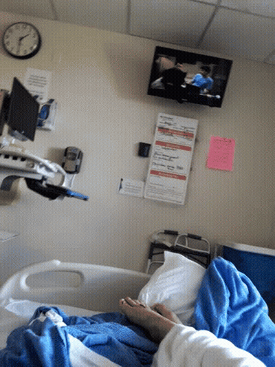 Hospital Room With Emergency Sign GIF