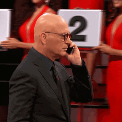 Host Howie Calling Banker GIF