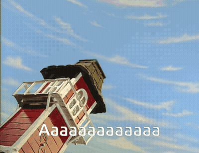 Hot Air Balloon Cartoon Saying AA GIF
