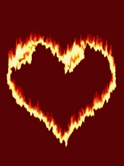 Hot As Hell Heart Fire GIF