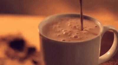 Hot Chocolate Being Poured Into Mug GIF
