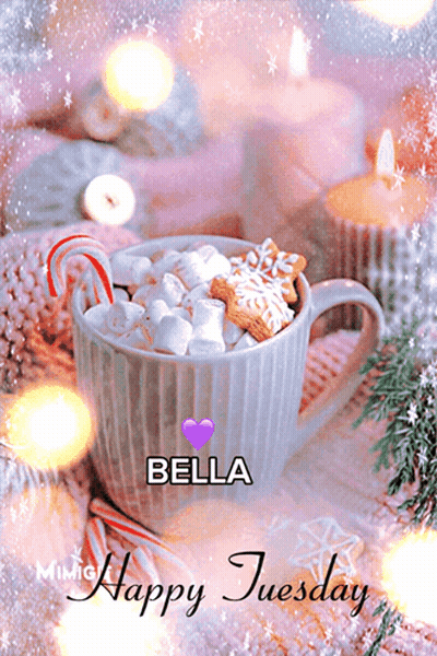Hot Chocolate With Marshmallows And Candy Canes GIF